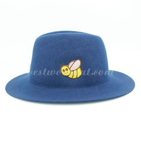 embroidery woo felt hat