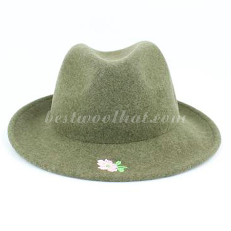 embroidery wool felt hat