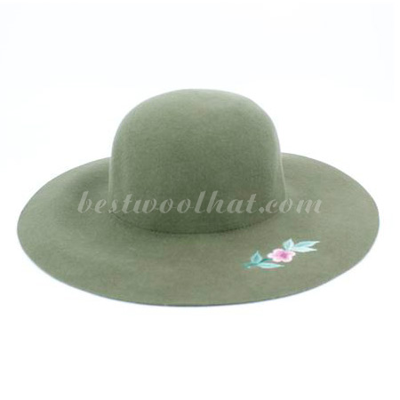 embroidery wool felt hat
