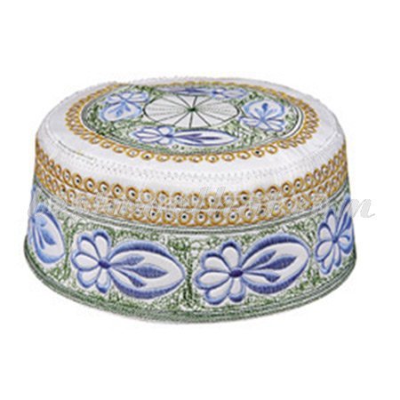 Muslim embroidered wool cap